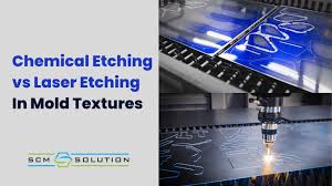 What is the advantage to laser texturing vs chemical etching?